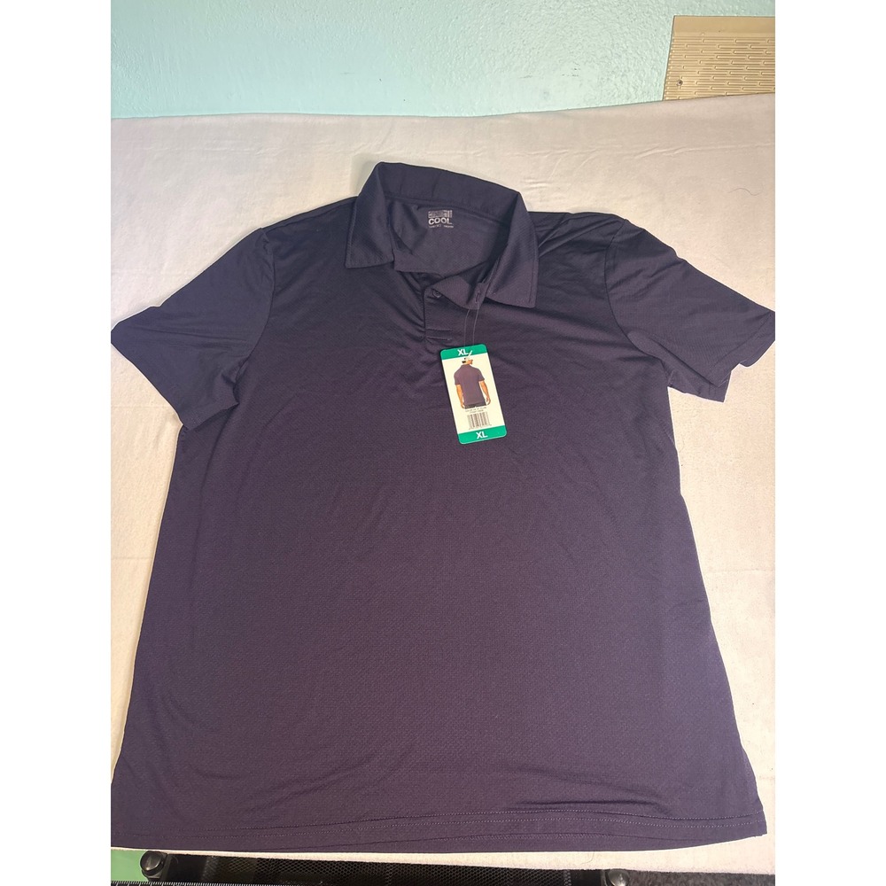 32 Degrees Cool Mens Short Sleeve Polo Shirt XL Dark Heather Plum NWT 8220